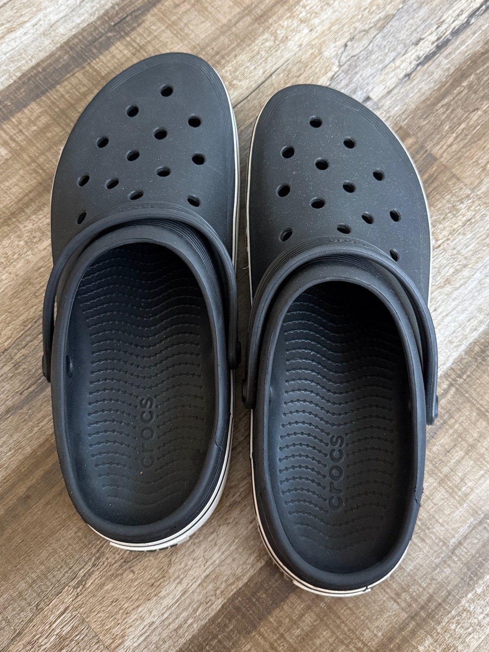 Crocs Crocband Platform Clogs Black White Men’s Size 11